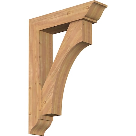 Westlake Traditional Smooth Bracket W/ Offset Brace, Western Red Cedar, 7 1/2W X 32D X 44H